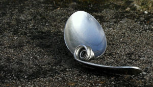 a spoon bent with energy